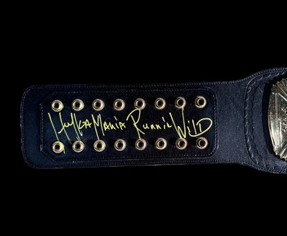 Dual Signed Brass Winged Eagle Replica Title Belt (Hulk Hogan + Bret Hart)