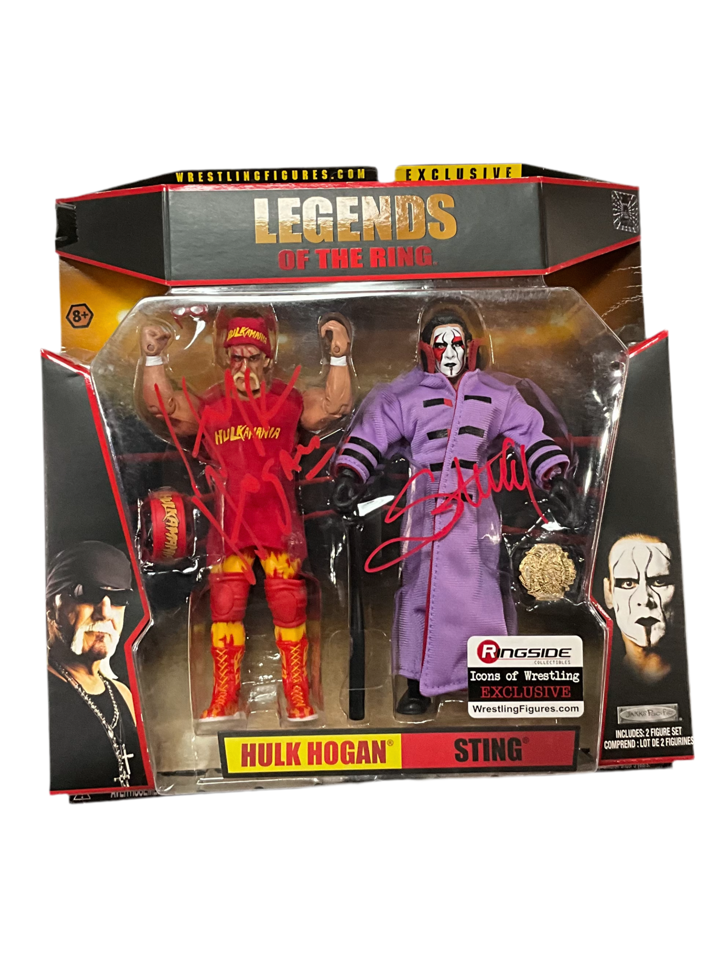 Signed by both Hulk Hogan and Sting Legends of the Ring Figure