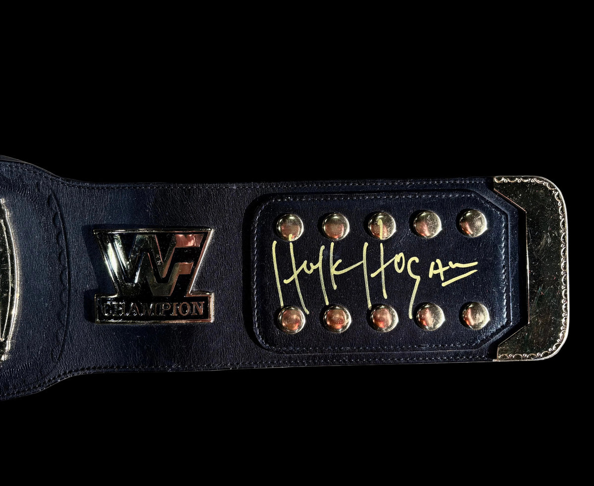 Dual Signed Brass Winged Eagle Replica Title Belt (Hulk Hogan + Bret Hart)