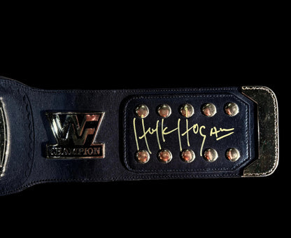 Dual Signed Brass Winged Eagle Replica Title Belt (Hulk Hogan + Bret Hart)