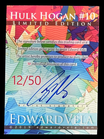 Edward Vela Hulk Hogan #10 12/50 Trading Card