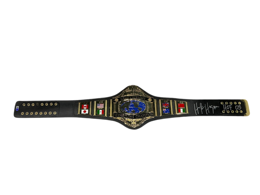 WWF 1986 Hulk Hogan Signed Figures Toy Company Title Belt