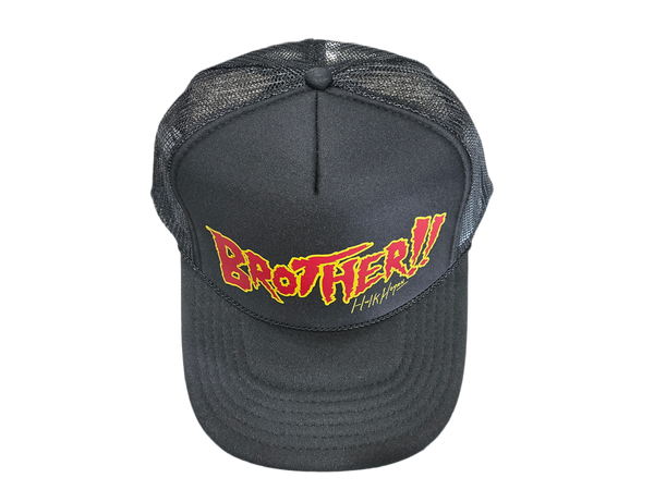 Black Brother!! Red/Yellow Letters Trucker Hat