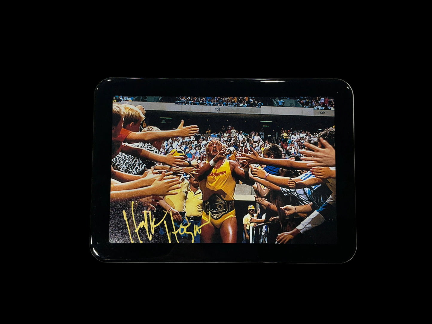Consignment SR - Framed Hulkamaniacs 4x6 Photo Signed