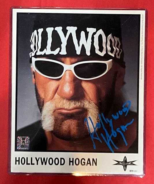 Hollywood Hogan Face WCW Autographed 8x10 Photo