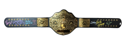 Official WWE Big Gold Replica Belt Multi Signed