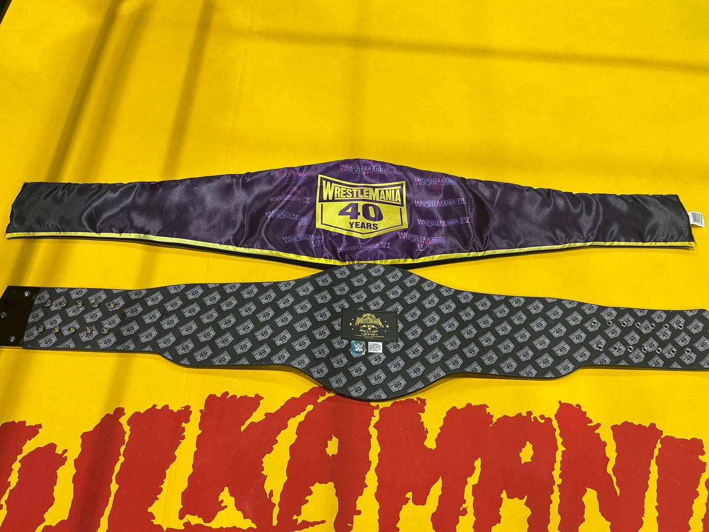 Signed Wrestlemania Winged Eagle Dual Gold Plated 40th Anniversary 135/200 Belt