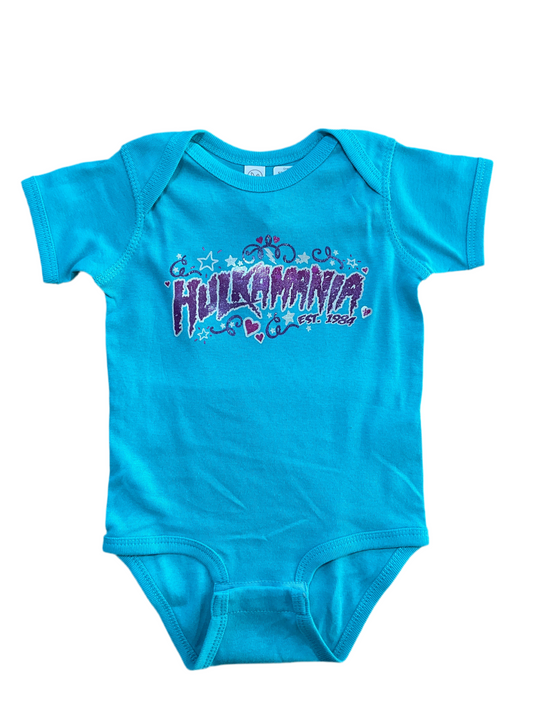 Blue Glitter Hulkamania Infant Onesie