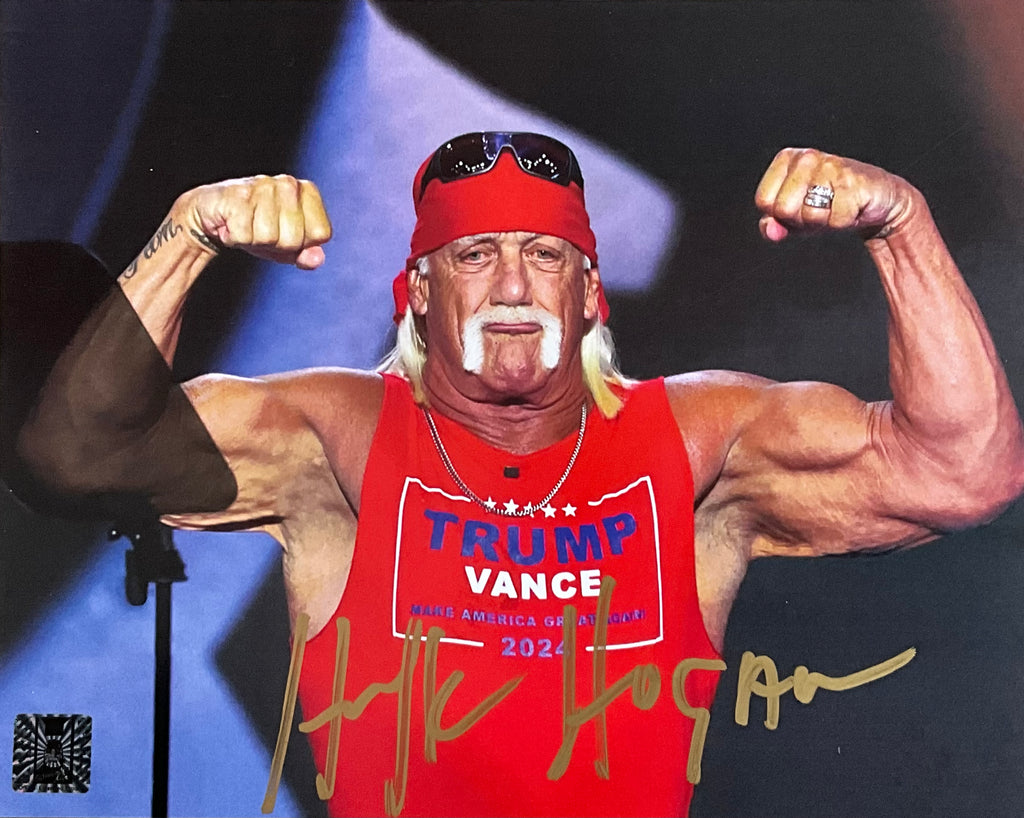 Autographed Trumpamania Double Bicep Flex 8x10