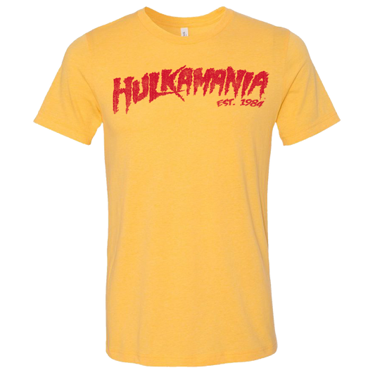 Vintage Yellow Hulkamania Adult T-Shirt