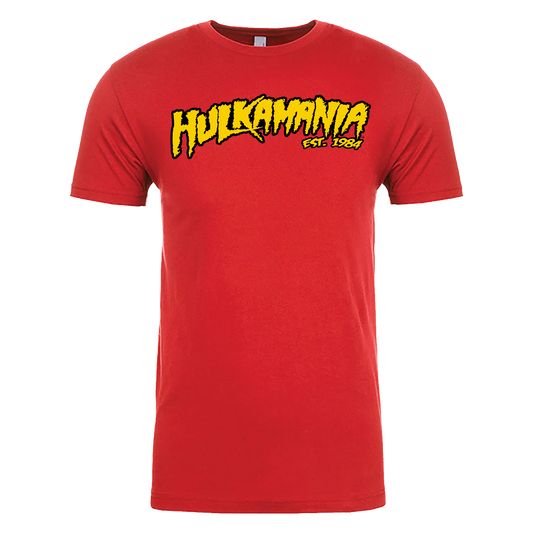 Red Hulkamania Adult T-Shirt