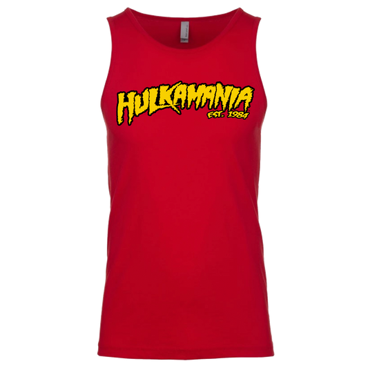 Mens Red Hulkamania Tank Top