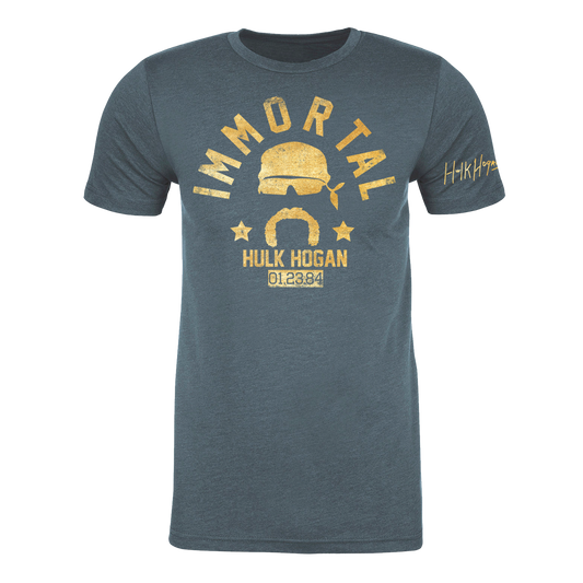 Slate Blue Gold Foil Immortal Adult T-Shirt