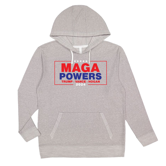 Gray MAGA Powers Adult Hoodie