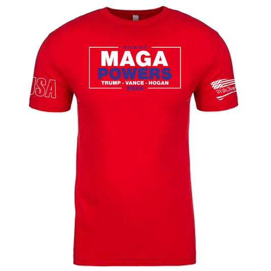 Red MAGA-Powers Adult T-Shirt