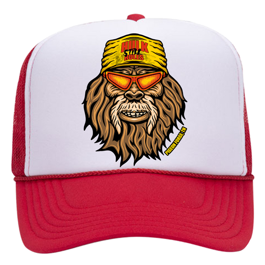 Red/White Hulksquatch Hulk Still Rules Trucker Hat
