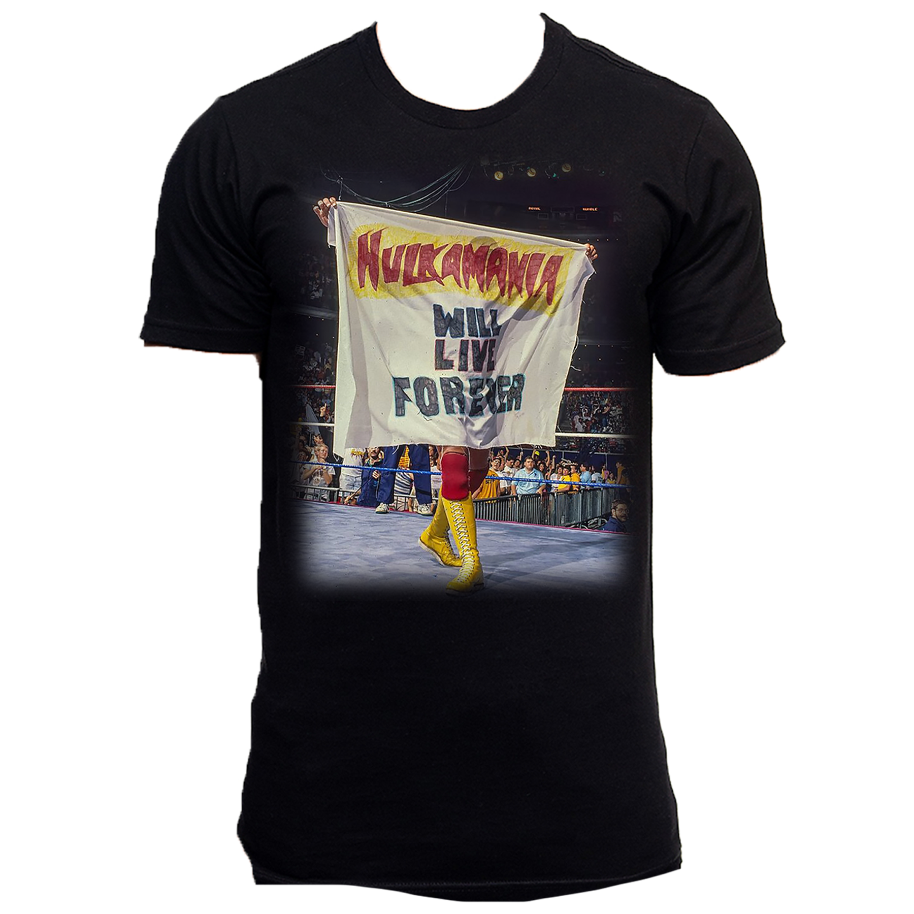 Black Hulkamania Will Live Forever Adult T-Shirt