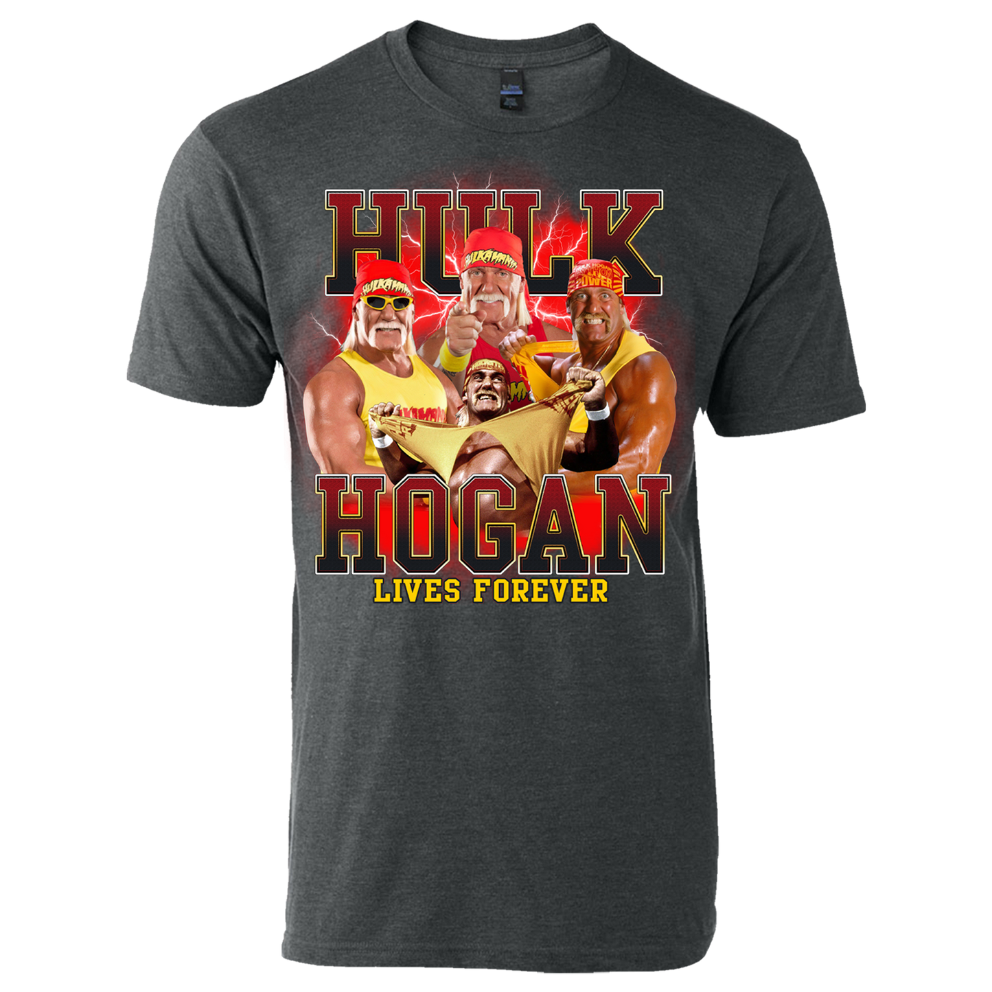 Hulk Hogan Lives Forever Collage Adult T-Shirt
