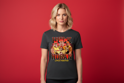 Hulk Hogan Lives Forever Collage Adult T-Shirt