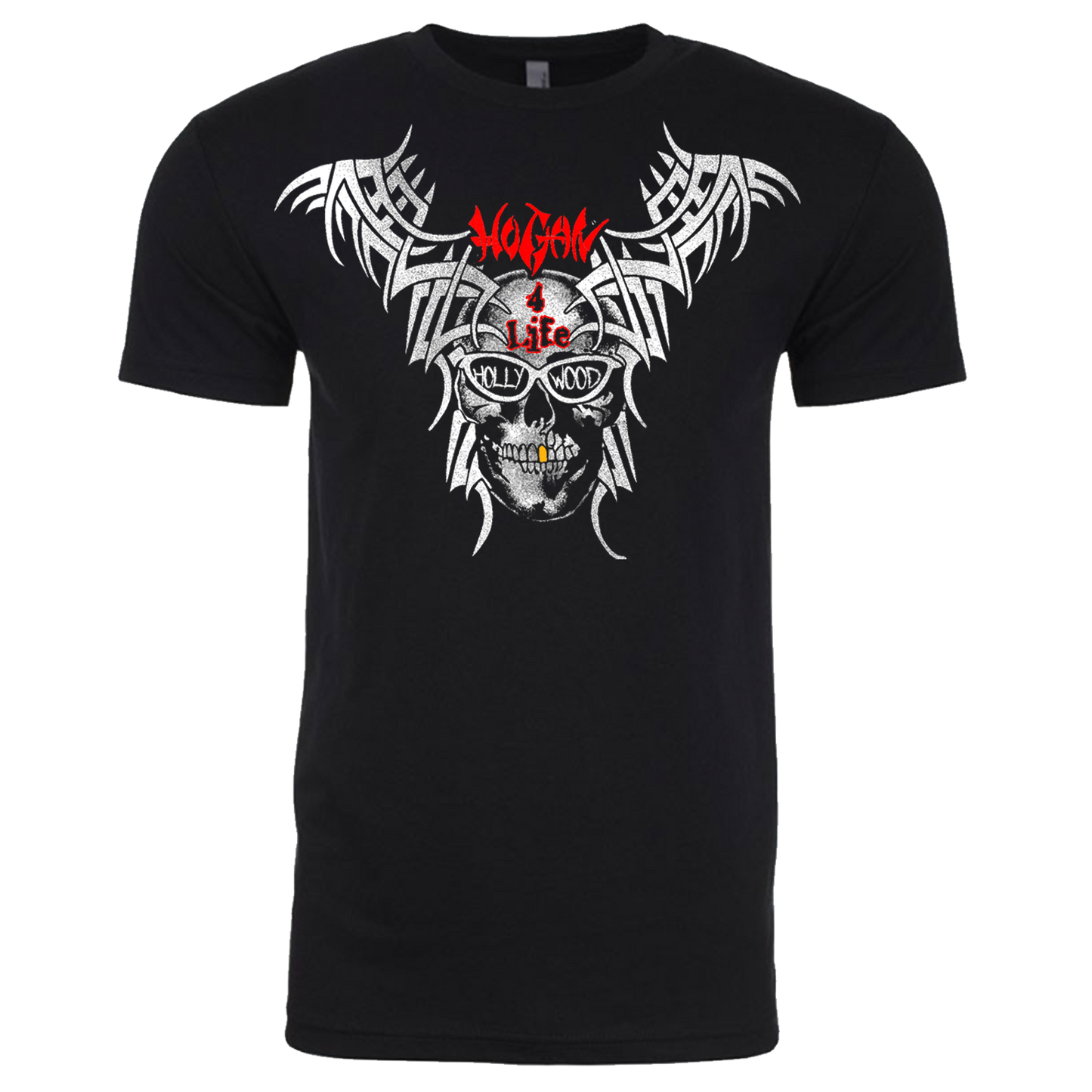 Tribal Skull 4 Life Adult T-Shirt