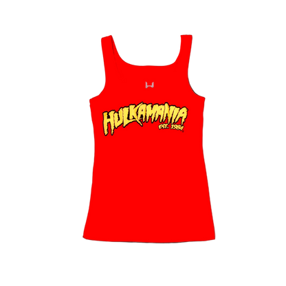 Womens Red Hulkamania Tank Top