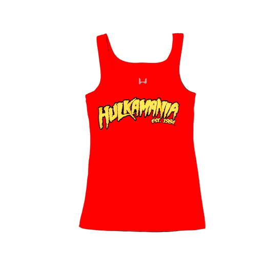 Womens Red Hulkamania Tank Top