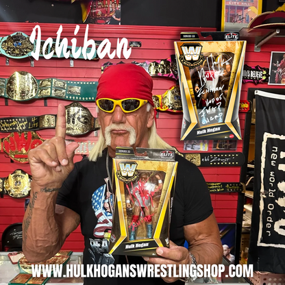 Signed WWE Elite Collection Series 22 Hulk Hogan Ichiban Action Figure