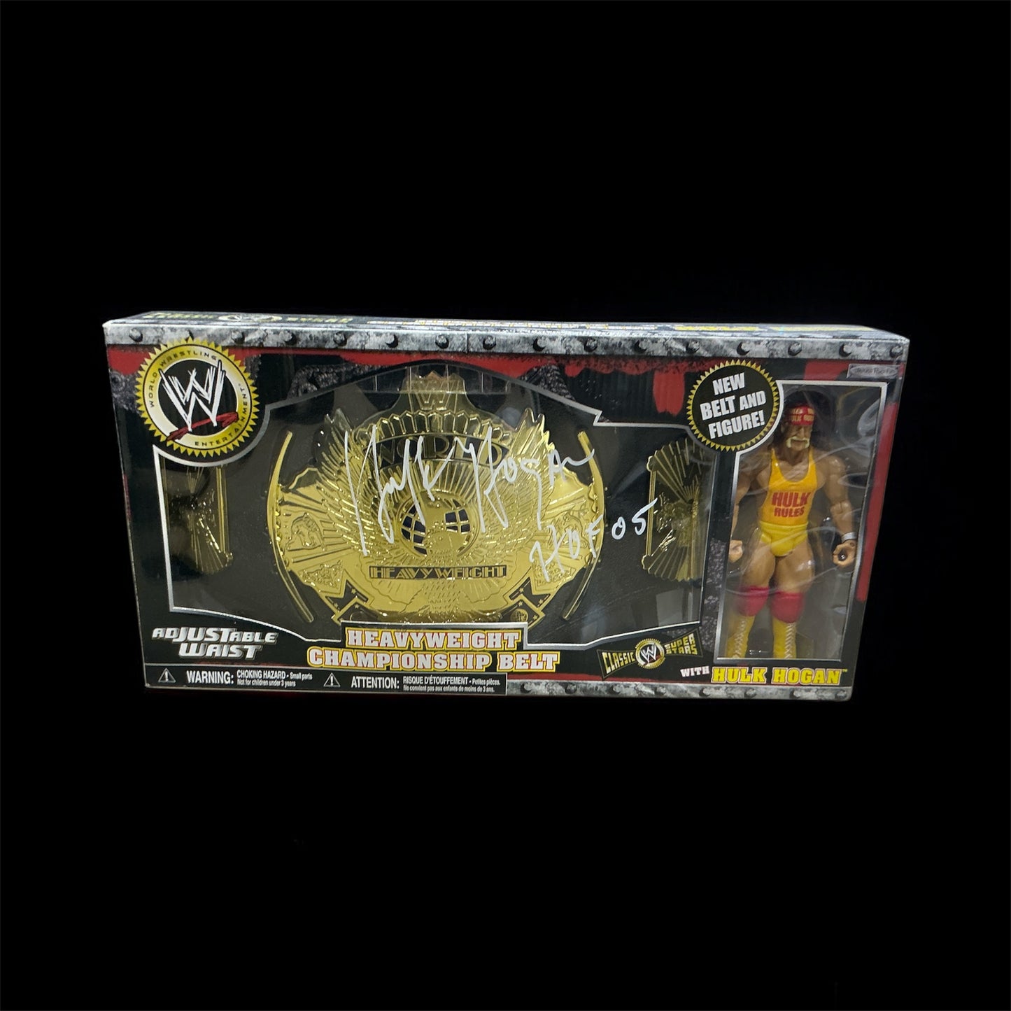Hulk Hogan Signed WWE Classic Superstars Figure & Belt