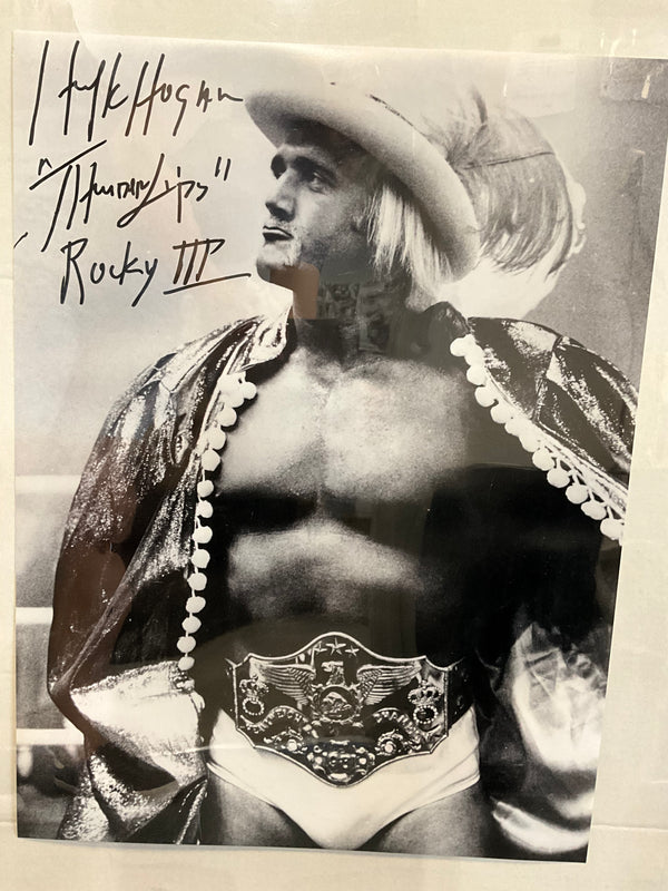 Hulk Hogan Thunderlips Black and White Poster Signed 18x24