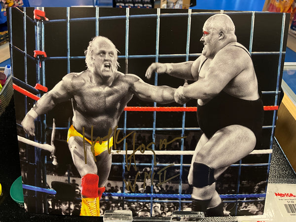 Wrestlemania  II Hulk Hogan vs King Kong Bundy Autographed 8x10 Photo