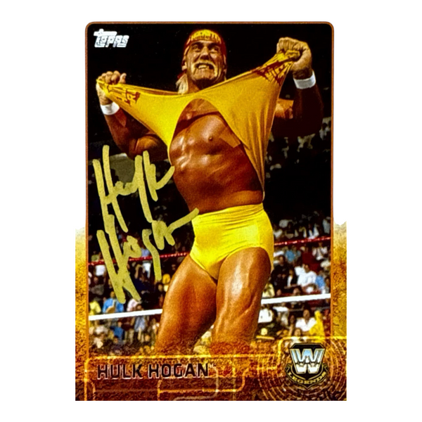 Signed Hulk Hogan Topps # 92 WWE Legends Trading Card