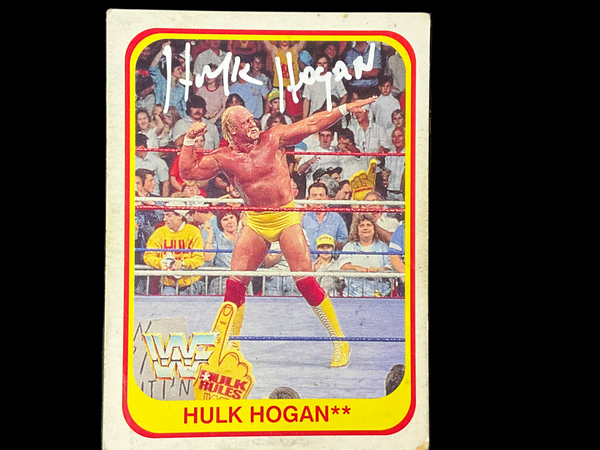 Signed Hulk Hogan WWF 1/150 MERLIN Trading Card
