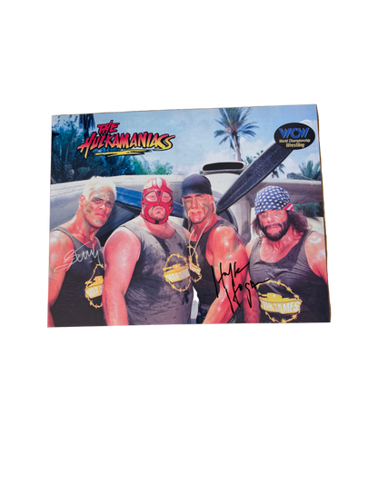 Hulkamaniacs War Games Hulk & Sting Autographed 16x20 Poster