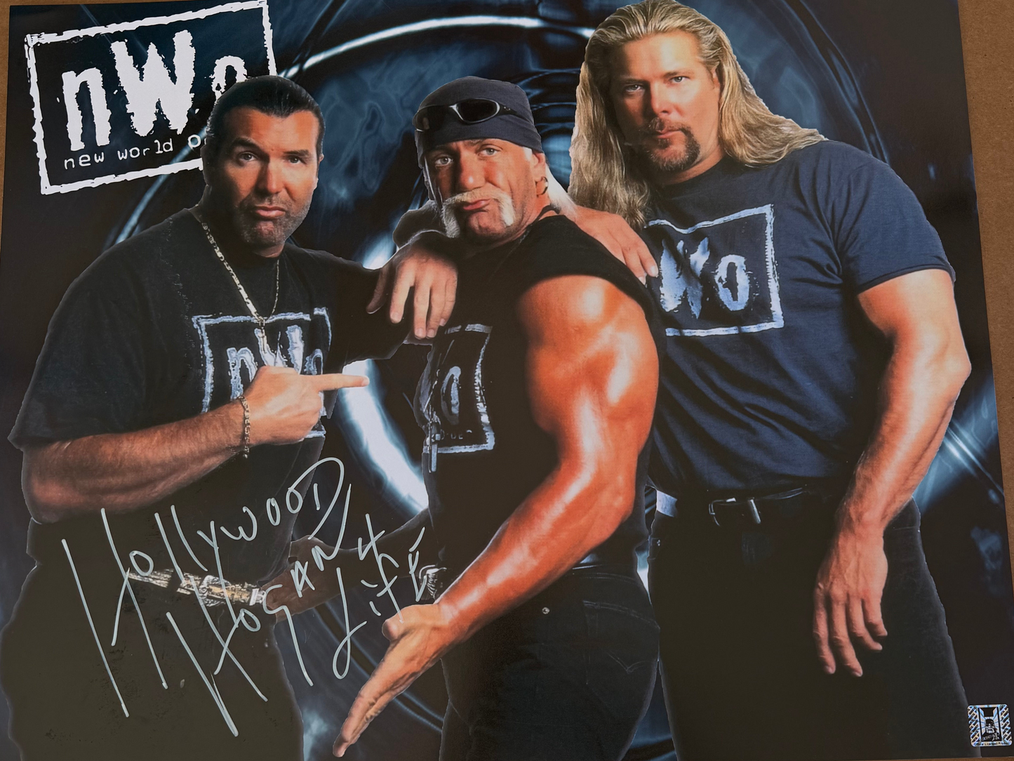 Hulk Hogan Group NWO Autographed 16x20 Poster
