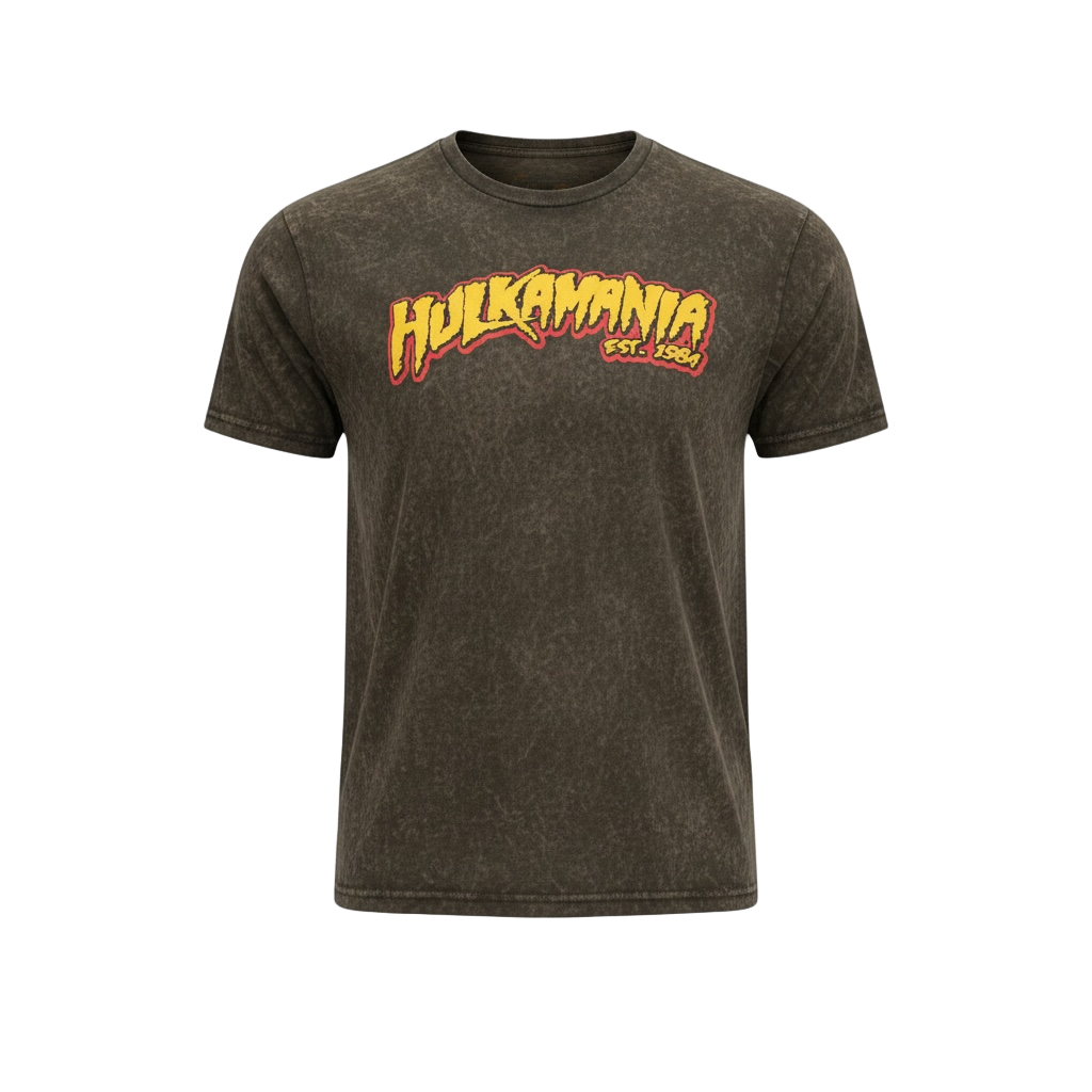 Hulkamania Mineral Wash Adult T-Shirt