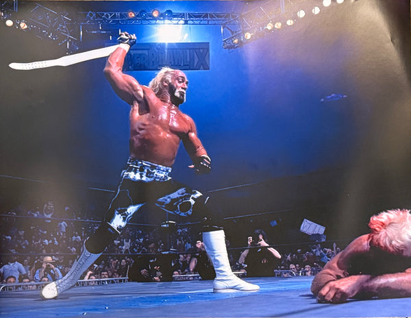 Hulk Hogan And Ric Flair Belt Whip 16x20 Unsigned Poster