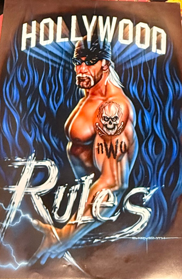 1 Of 1 Hollywood Hogan Blue Flame 18x24 Unsigned Poster
