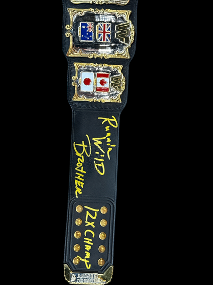 WWF 1987 Hulk Hogan Signed Title Belt 24KT