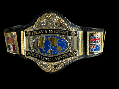 Brass 1986 World Heavyweight Championship SIGNED Replica Title Belt