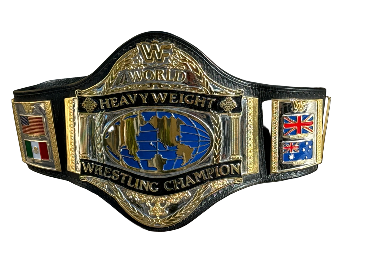 Signed Brass 1986 World Heavyweight Championship Replica Title Belt