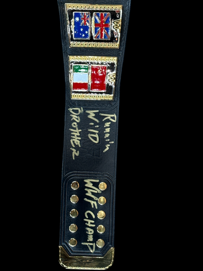 Brass 1986 World Heavyweight Championship SIGNED Replica Title Belt