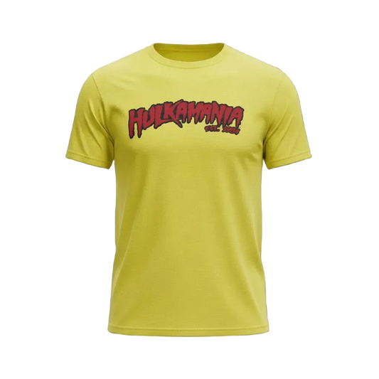 Yellow Hulkamania Adult T-Shirt