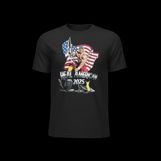 Black Real American Victory Adult T-Shirt