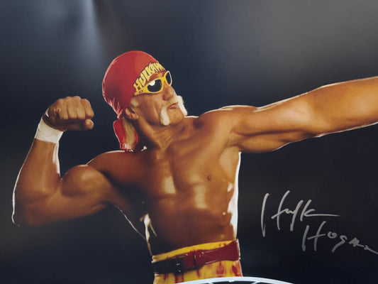 Hulk Hogan Bow and Arrow Pose 20x28 inches Signed Poster