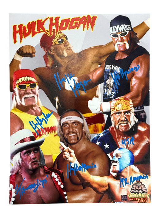 Hulk Hogan Signed 7x 18x24 Foam Board