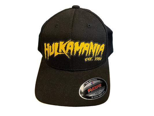 Youth Black Hulkamania Flex Fit Hat