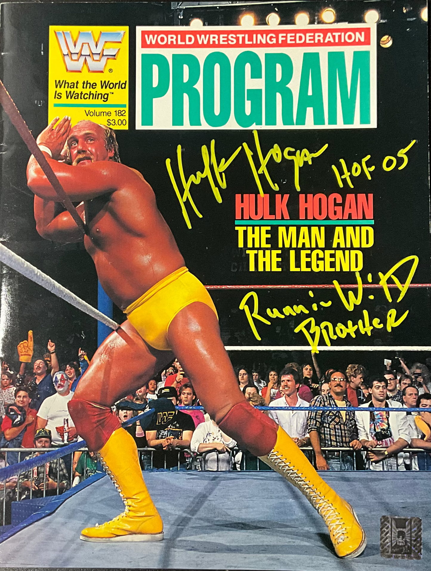 WF Word Wrestling Program Signed Volume 182