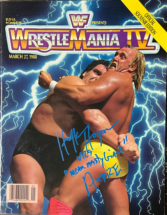 Wrestlemania IV Signed Program