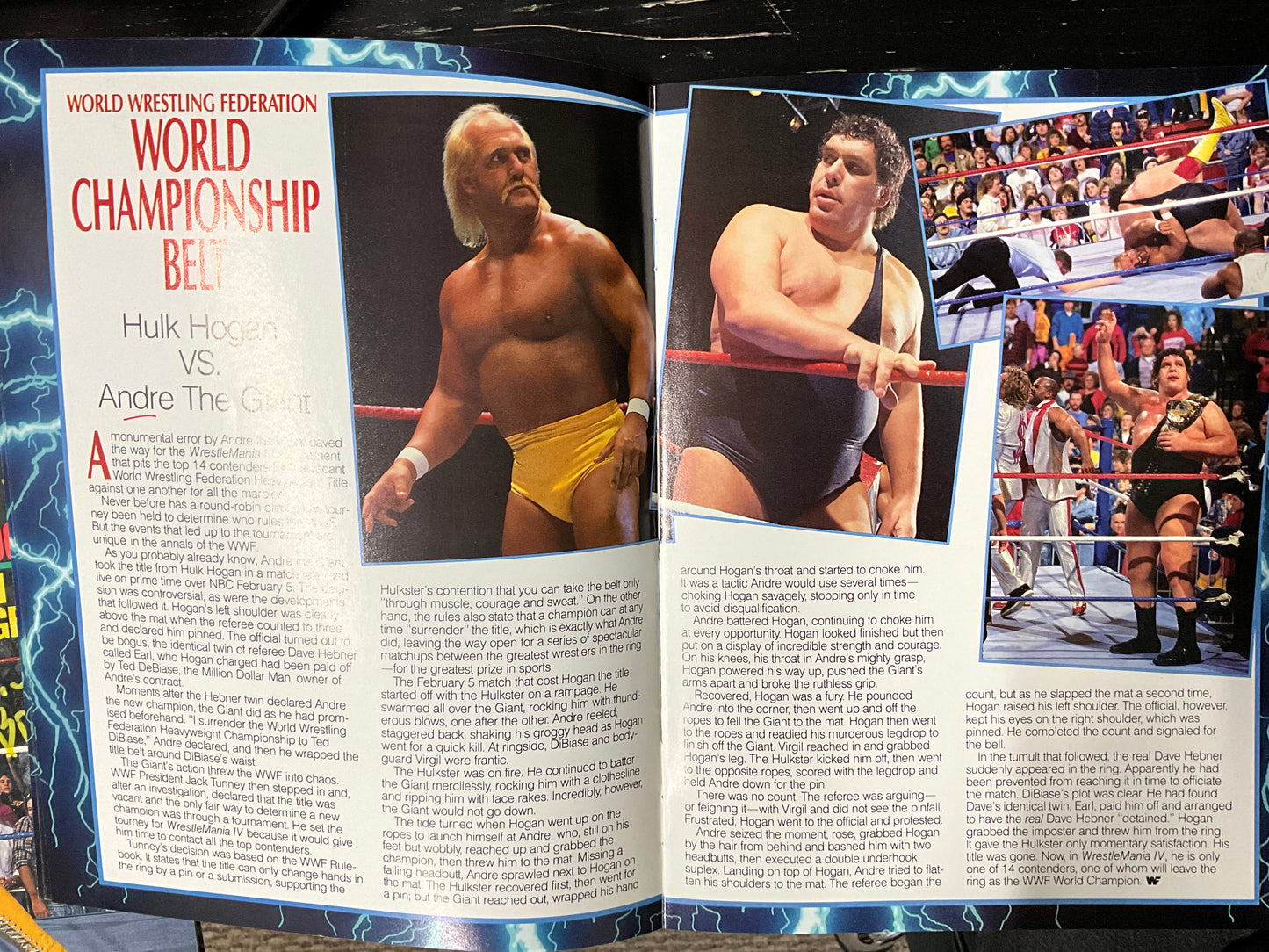 WF Wrestlemania IV Signed Program with Certificate Excellent Condition