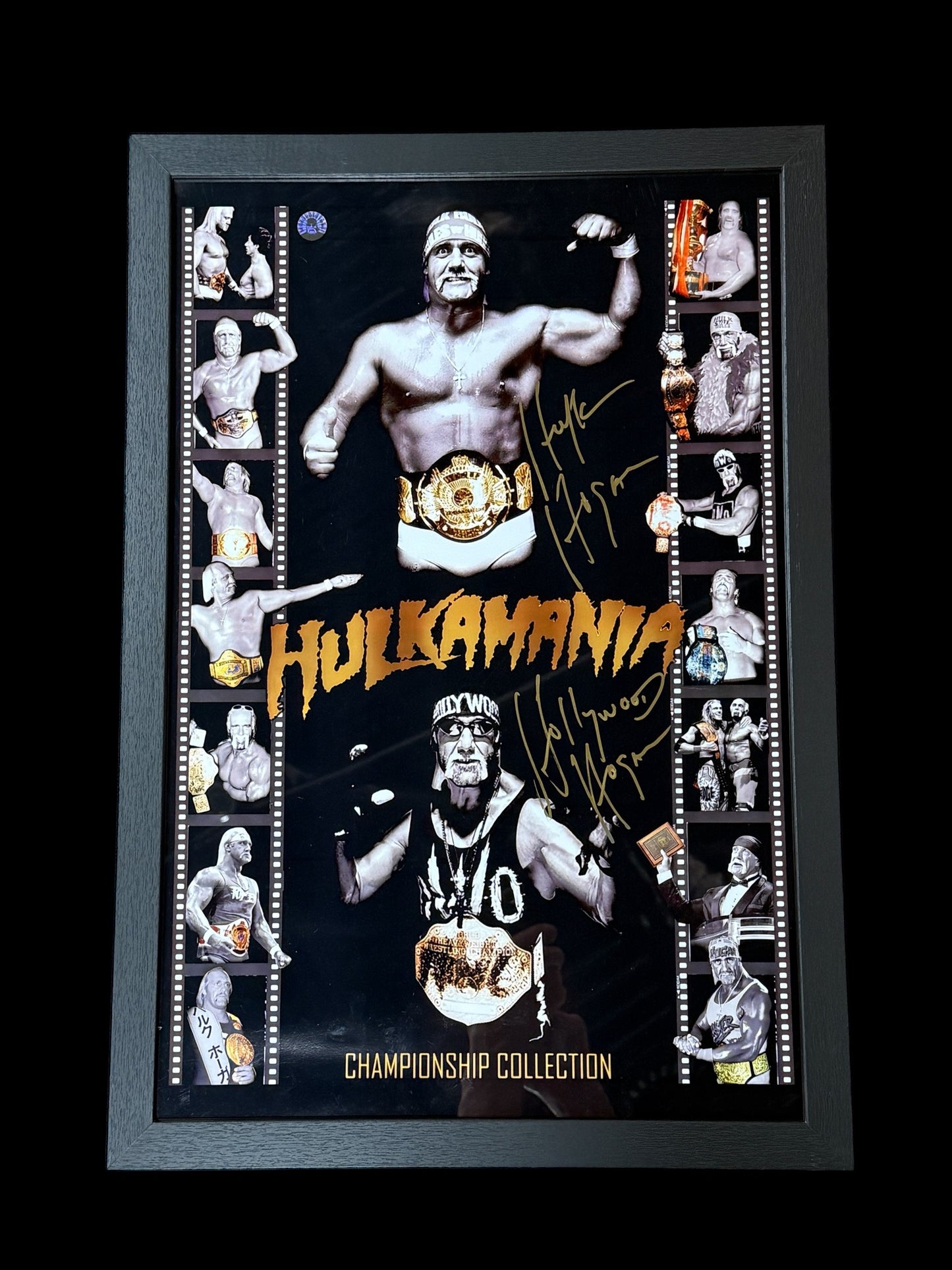 Hulk Hogan Double Signed Gold Collection 16x20 Poster